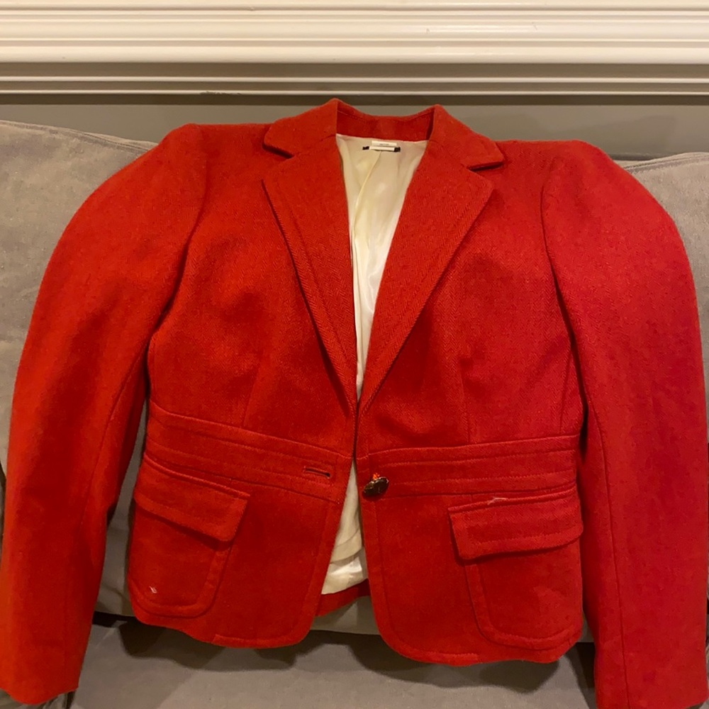 Burnt orange wool blazer